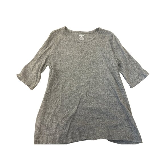 Duluth Trading Womens Gray 3/4 Sleeve Swing Tunic Top L 100% Cotton Basic - Picture 1 of 3